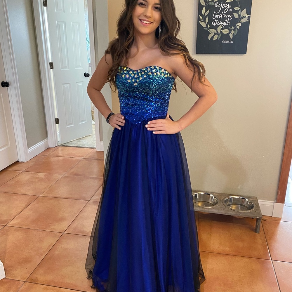 Sparkling Blue Pageant gown